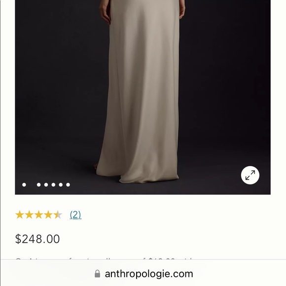 COPY - BHLDN Dylan Dress in Champagne UNALTERED, worn once and dry cleaned. - Picture 2 of 11